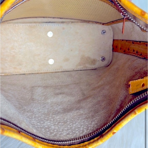 STUNNING VINTAGE DOONEY & BOURKE CAMEL HANDBAG WITH DUSTBAG - Picture 8 of 13